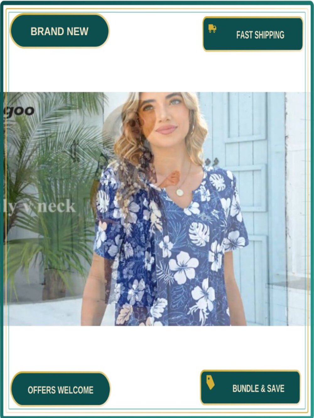 Casual Short Sleeve Aline Midi Dress with Pockets Flowy Pleated Beach Sundress - Picture 6 of 6
